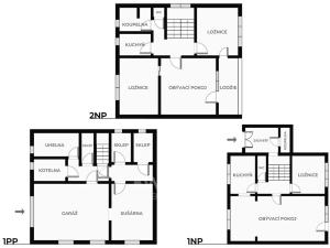 Prodej vícegeneračního domu, Nové Strašecí, Na Spravedlnosti, 152 m2