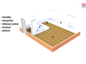 Prodej bytu 1+kk, Nové Město nad Metují, Malecí, 32 m2