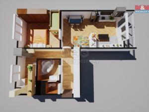 Pronájem bytu 2+1, Ústí nad Labem, Kozinova, 55 m2
