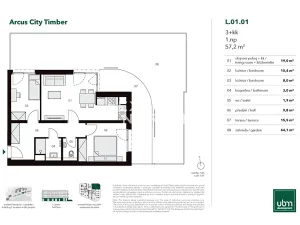 Prodej bytu 3+kk, Praha - Stodůlky, Nekonečného, 57 m2