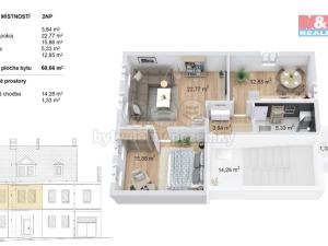 Pronájem bytu 2+1, Karlovy Vary - Bohatice, U Trati, 61 m2