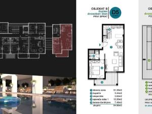 Prodej bytu 2+kk, Кавач, Černá Hora, 33 m2