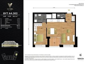 Prodej bytu 2+kk, Praha - Bubeneč, Vítězné náměstí, 59 m2
