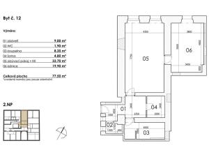 Prodej bytu 2+kk, Postupice, Blanická, 78 m2
