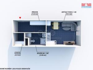 Pronájem bytu 1+kk, Třemošná, Školní, 32 m2