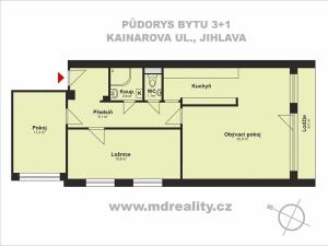 Prodej bytu 3+1, Jihlava, Kainarova, 79 m2