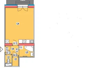 Prodej bytu 1+kk, Libčice nad Vltavou, Letecká, 42 m2