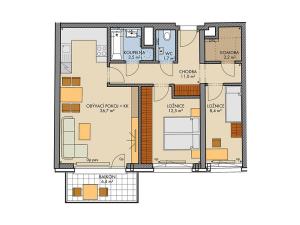 Prodej bytu 3+kk, Praha - Chodov, Chilská, 72 m2