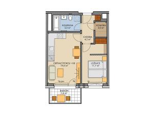 Prodej bytu 2+kk, Praha - Chodov, Chilská, 44 m2
