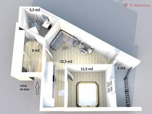 Pronájem bytu 2+kk, Brno, Antonína Slavíka, 52 m2