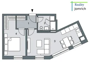 Pronájem bytu 2+kk, Liberec, Na Perštýně, 45 m2