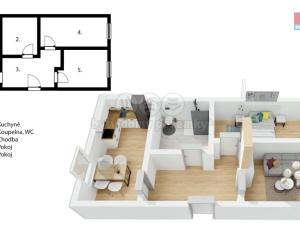 Prodej bytu 2+1, Rakovník, Vrchlického nám., 51 m2