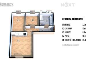Prodej bytu 3+kk, Břeclav, Riegrova, 61 m2