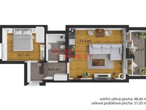 Prodej bytu 2+kk, Praha - Žižkov, Olgy Havlové, 60 m2