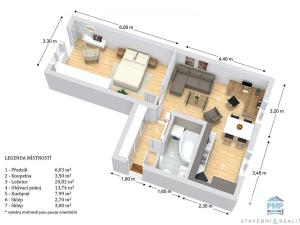Pronájem bytu 2+1, Velké Opatovice, Jubilejní, 52 m2