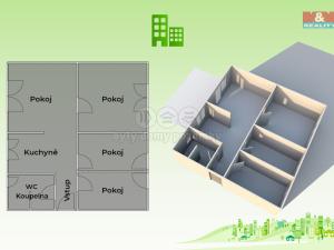 Prodej bytu 4+kk, Valašské Meziříčí - Krhová, 79 m2