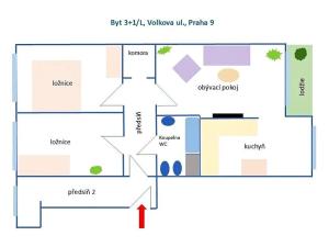 Prodej bytu 3+1, Praha - Černý Most, Volkova, 77 m2