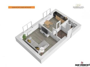 Pronájem bytu 1+1, Praha - Čakovice, Myjavská, 28 m2