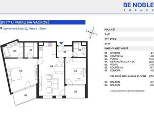 Prodej bytu 3+kk, Praha - Žižkov, Olgy Havlové, 88 m2
