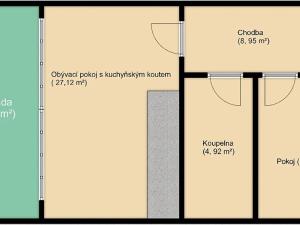 Pronájem bytu 2+kk, Dobřany, Loudů, 55 m2