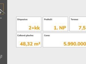 Prodej bytu 2+kk, Mikulovice, 41 m2