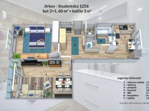 Pronájem bytu 2+1, Jirkov, Studentská, 56 m2