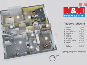 Prodej rodinného domu, Dubí - Běhánky, Palackého, 190 m2