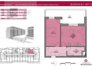 Prodej bytu 2+kk, České Budějovice, Branišovská, 49 m2