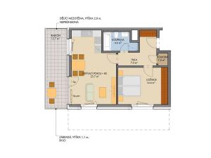 Prodej bytu 2+kk, Praha - Vysočany, Čakovická, 53 m2