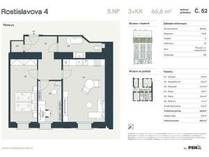Prodej bytu 3+kk, Praha - Nusle, Rostislavova, 64 m2