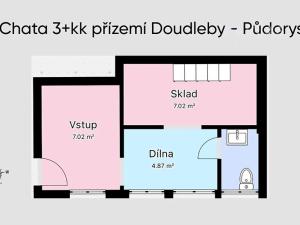 Prodej chaty, Doudleby, 61 m2