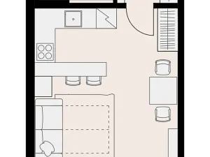 Pronájem bytu 1+kk, Praha - Hlubočepy, Vítové, 34 m2