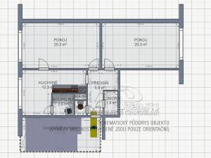 Pronájem bytu 2+1, České Budějovice, Pražská tř., 62 m2