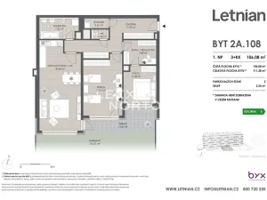 Prodej bytu 3+kk, Praha - Letňany, Tupolevova, 111 m2