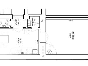 Pronájem bytu 1+1, Praha - Holešovice, U papírny, 43 m2