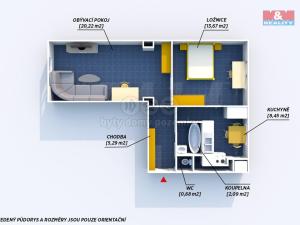 Prodej bytu 2+1, Hrádek - Nová Huť, 1. máje, 56 m2