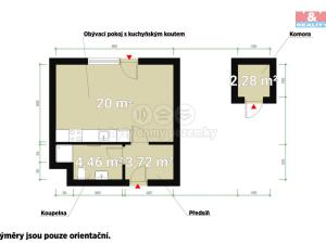 Pronájem bytu 1+kk, Plzeň, Na Výhledech, 29 m2