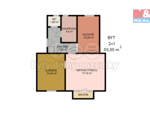 Prodej bytu 2+1, Letohrad, Budovatelů, 55 m2