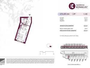 Prodej bytu 1+kk, Brno, Rybnická, 32 m2