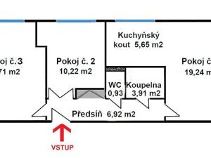Pronájem bytu 3+kk, Praha - Břevnov, Na klášterním, 66 m2