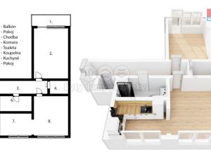 Prodej bytu 2+kk, Sázava, Jiráskova, 55 m2