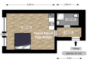 Pronájem bytu 1+kk, Hradec Králové, Wonkova, 31 m2