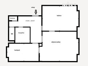 Prodej bytu 2+1, Sezimovo Ústí, Nerudova, 60 m2