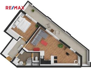 Pronájem bytu 2+kk, Praha - Zličín, Sazovická, 48 m2