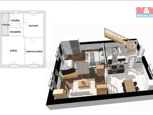 Prodej rodinného domu, Kladno - Kročehlavy, Riegrova, 57 m2