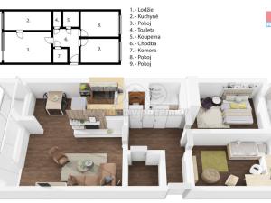 Prodej bytu 3+1, Praha - Letňany, Malkovského, 69 m2