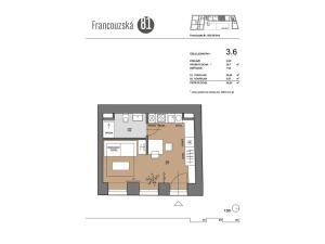 Pronájem bytu 1+kk, Brno, Francouzská, 26 m2