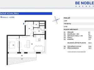Pronájem bytu 2+kk, Praha - Košíře, Musílkova, 65 m2