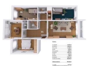 Prodej bytu 4+1, Praha - Modřany, Pertoldova, 93 m2