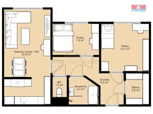 Prodej bytu 3+kk, Písek - Hradiště, K Háječku, 63 m2
